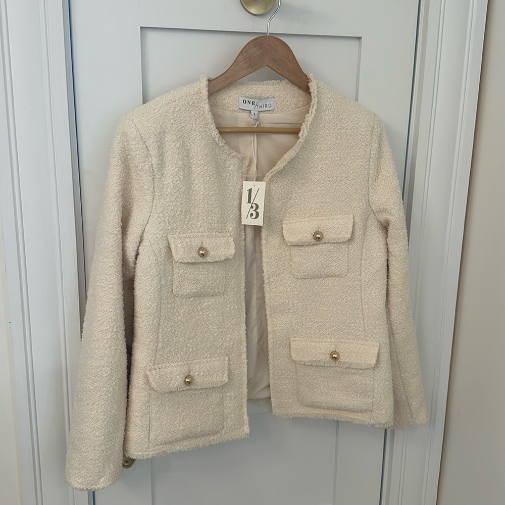 1/3 Tweed Jacket - amazing quality - size L